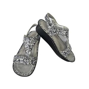 Alegria Sandals 38 PG Lite Kendra Vineland Comfort Leather Ken-769 White Floral